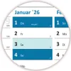 A close-up view of a calendar page showing the month of January 2026. Produktbild-Vorschau