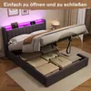 okwish Čalouněná postel 160×200 s LED osvětlením a čelem s Náhled obrázku produktu 6