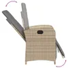 vidaXL 7-tlg. Garten-Essgruppe mit Kissen Beige Poly Rattan Produktbild-Vorschau 5