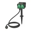 Gartensteckdose Schuko 4-fach mit Erdspieß 2m 3x2,5mm² Produktbild-Vorschau 2