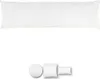 A long white pillow insert is shown at the top of the image, and three smaller white pillows of different shapes are displayed at the bottom. Produktbild-Vorschau