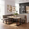 BEAUTYSOFA | Eckbank CRESTO Cappuccino Links, Polsterbank Produktbild-Vorschau 2