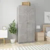 vidaXL Armoire gris béton 90x52x200 cm Bois composite Voir les images du produit 16