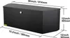 A black trailer tongue box with dimensions indicated by measurement lines and text. Anteprima dell’immagine prodotto