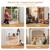 Treppenschutzgitter für Breiten 82-89cm, Türschutzgitter Produktbild-Vorschau 2