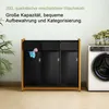 AdelDream Wäschekorb Kleidersortierer 3 Fächer Wäschewagen Produktbild-Vorschau 3