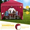 tillvex® 4X Parete laterale rossa per gazebo 3x3m e 3x6m | Anteprima dell’immagine prodotto 3