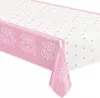 Rosa Babyparty-Folientischdecke mit Herzen für Mädchen, 137 Produktbild-Vorschau 2