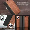 Collage of images showcasing a wooden phone case with different angles and features. Podgląd zdjęcia produktu