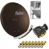 Fuba DAA 850 Sat Schüssel Braun 85x85cm Deluxe LNB Quad Produktbild-Vorschau 1