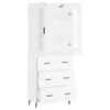 vidaXL Highboard Weiß 69,5x34x180 cm Holzwerkstoff Produktbild-Vorschau 4