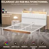 DEWINNER Cadre de lit, 160 x 200 avec Sommier en métal, lit Voir les images du produit 3