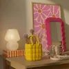 Blumenvase Handtasche aus Keramik, Dekovase in Gelb Produktbild-Vorschau 5