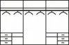 Schwebetürenschrank Schlafzimmerschrank Level 3-türig weiß Produktbild-Vorschau 2