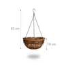 Relaxdays Blumenampel 3 Körbe, Kokos, 33 Liter Volumen, mit Produktbild-Vorschau 6