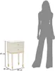 Mauro Ferretti Nachtschrank Camille Weiß Gold 40x30x71 cm Produktbild-Vorschau 7