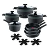 Set de casseroles Masterpro REECO, 12 pièces, noir Voir les images du produit 1
