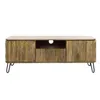 Hoyz – TV-Schrank Wave 135 cm – Mangoholz – Sandfarbe Produktbild-Vorschau 3