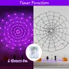 Spinnennetz Lichterkette LED Halloween Lichternetz 8 Produktbild-Vorschau 3