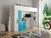 Hochbett Etagenbett mit Schreibtisch Schrank Regal und Produktbild-Vorschau 1