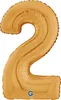 Palloncino gonfiabile numero 2 oro 66 cm Anteprima dell’immagine prodotto 3