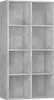 vidaXL Libreria/credenza Grigio cemento 66×30×130 cm Anteprima dell’immagine prodotto 19