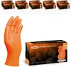 Arbeitshandschuhe aus dickem orangefarbenem Nitril mit Produktbild-Vorschau 3