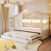 Lit maison 90 x 200 cm en bois massif, lit d'enfant Voir les images du produit 3