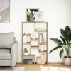 vidaXL Knihovna Artisan dub 72x20x120,5 cm dřevěný materiál Náhled obrázku produktu 3