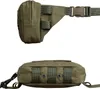 A top and side view of a green hip pack with a buckle closure. Produktbild-Vorschau