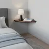 Rohová polička Relaxdays, rozmery: 3 x 35 x 35 cm, orechové Náhľad obrázku produktu 3