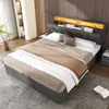 140 x 190 cm großes Stauraumbett mit LED-Beleuchtung, Produktbild-Vorschau 2