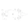 Technical drawing of a faucet with dimensions. Anteprima dell’immagine prodotto