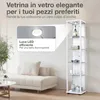 K-Möbel Vetrina in vetro da appoggio in bianco (176x37x33 Anteprima dell’immagine prodotto 2