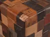 Cube Patch – Hocker aus Jeansleder-Patches 45 × 45 × 45 cm Produktbild-Vorschau 2