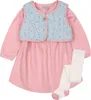 Baby-Set aus Kleid, Weste, Strumpfhose für ein Mädchen 2-3 Produktbild-Vorschau 1