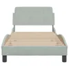 vidaXL Struttura letto "Dover" grigio chiaro 90x200 cm Anteprima dell’immagine prodotto 4