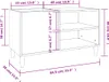 vidaXL Mobile a ripiani in rovere affumicato 84,5x38x48 cm Anteprima dell’immagine prodotto 8