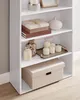 A white bookshelf with several items on its shelves. Náhľad obrázku produktu