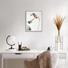 Gerahmtes Poster - Rahmen in heller Eiche - Libelle Vogel Produktbild-Vorschau 6
