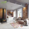 A living room with a fireplace, sofa, and coffee table. Podgląd zdjęcia produktu