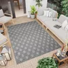Teppich Outdoor Indoor Grau Geometrisch Balkon Terrasse Produktbild-Vorschau 1