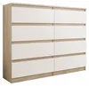 Komoda 140 cm 8 zásuvek skříňka FRAMIRE R-140-S8 mix sonoma Náhled obrázku produktu 7