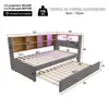 A diagram of a bed with dimensions and features. Produktbild-Vorschau