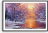 Gerahmtes Poster - Schwarzer Rahmen - Brücke Schnee Wald - Produktbild-Vorschau 1