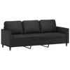 Cloris Designermöbel 3-Sitzer-Sofa Schwarz 180 cm Produktbild-Vorschau 2