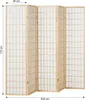 Homestyle4u 76, Paravent Raumteiler 5 teilig, Holz Natur, Produktbild-Vorschau 3