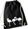 Huuraa Turnbeutel Flamingos Silhouette 12 Liter Black Produktbild-Vorschau 1