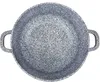 A top-down view of a speckled gray pot with two handles. Voir les images du produit