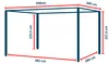 PRIMEYARD Pergola 3x4 m Pfosten und Lamellendach aus Stahl Produktbild-Vorschau 2